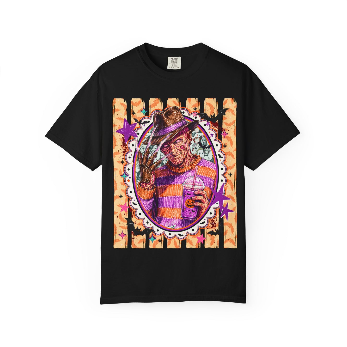 Freddy Krueger Halloween Graphic T‑Shirt — Retro Horror Portrait Tee