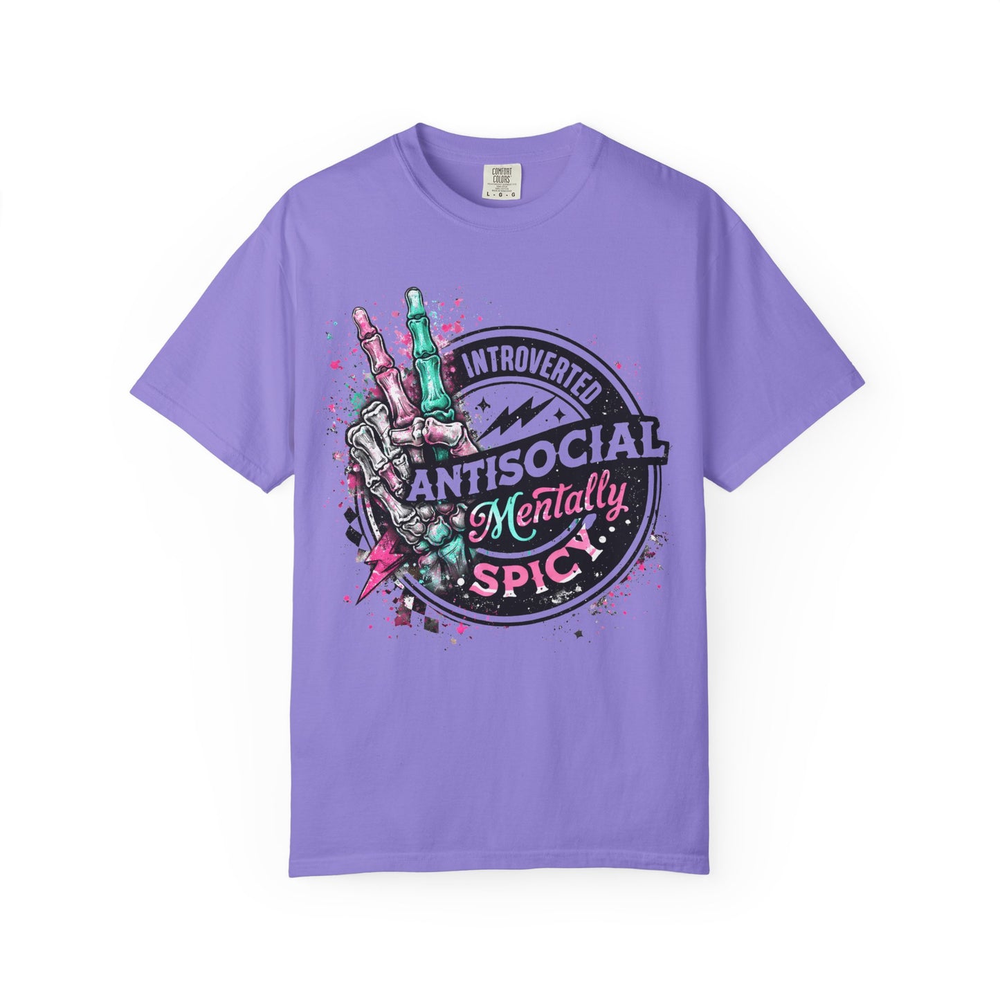 Antisocial & Mentally Spicy T‑Shirt — Introverted, Edgy Graphic Tee