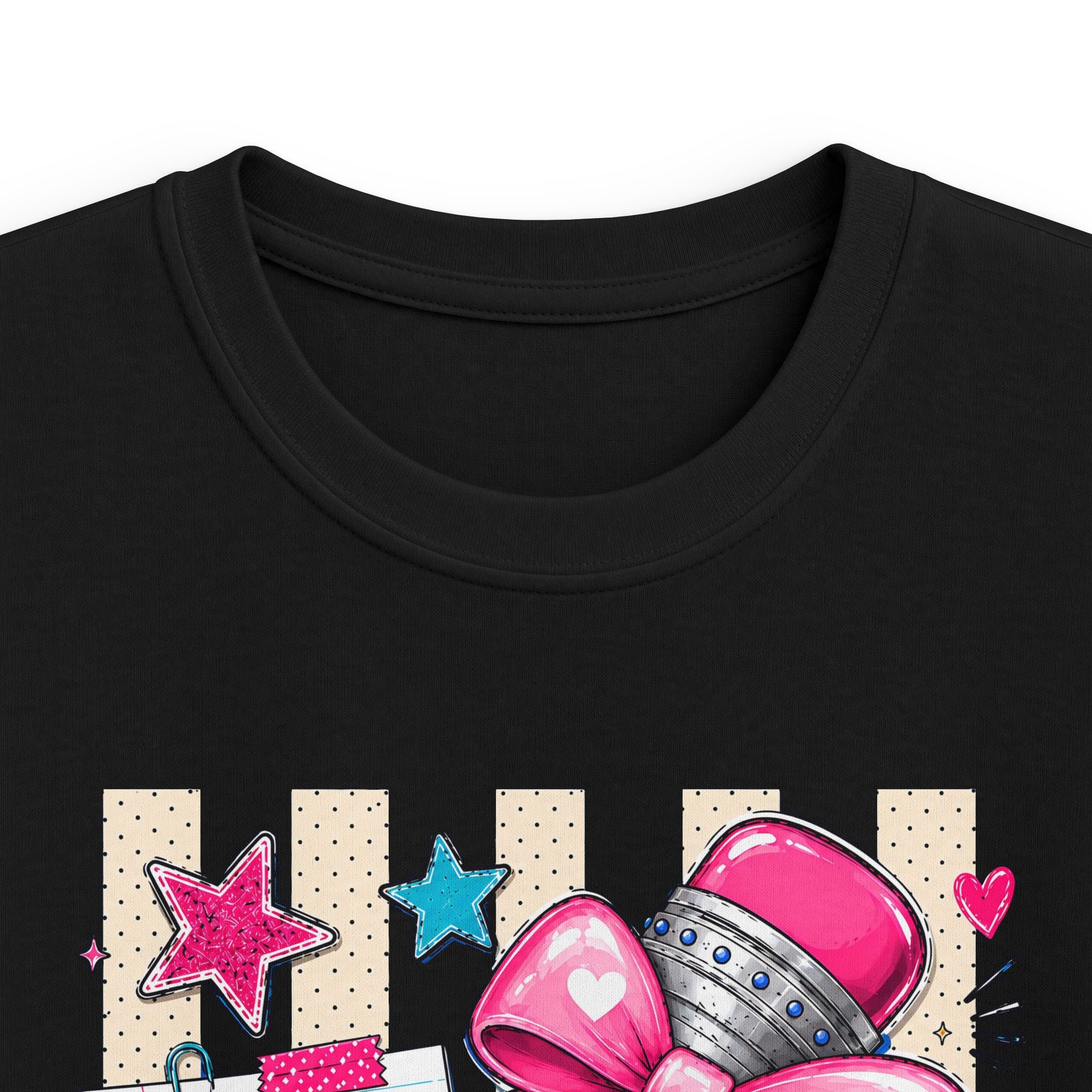 Pre-K Kids T-Shirt — Cute Pink Microphone & Pencil Back-to-School Tee