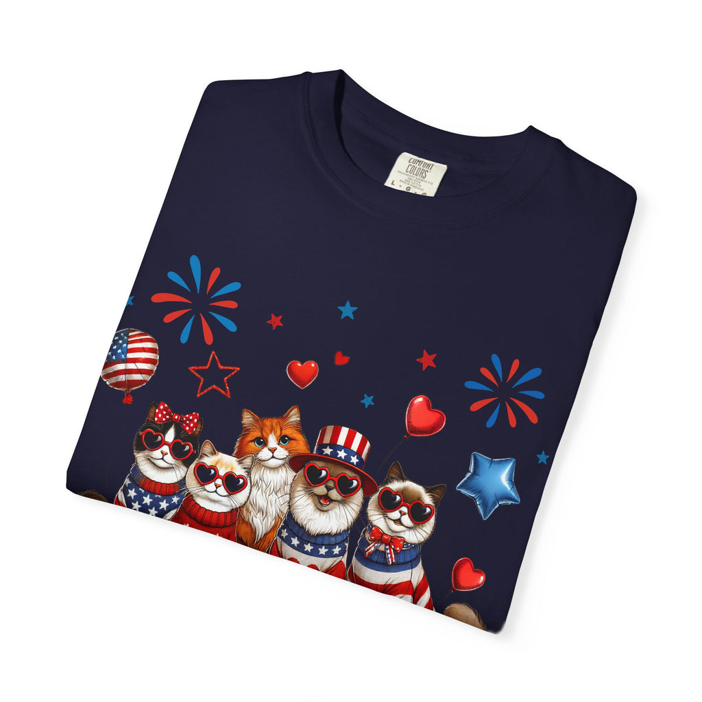 Patriotic Cats 4th of July T-Shirt