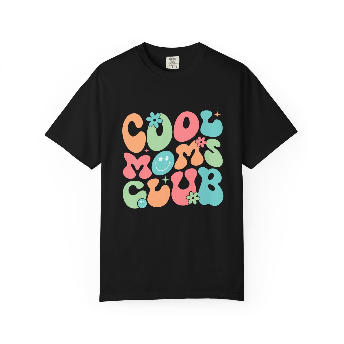 Cool Mom Club T-Shirt — Retro Floral Graphic Tee for Moms