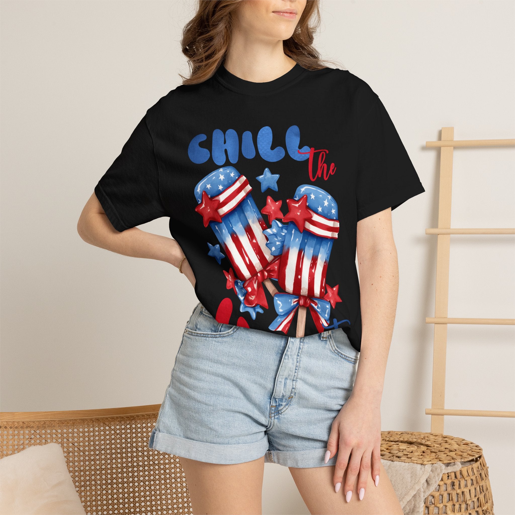 4th of July T-Shirt — "Chill the 4th Out" Patriotic Popsicle Tee
