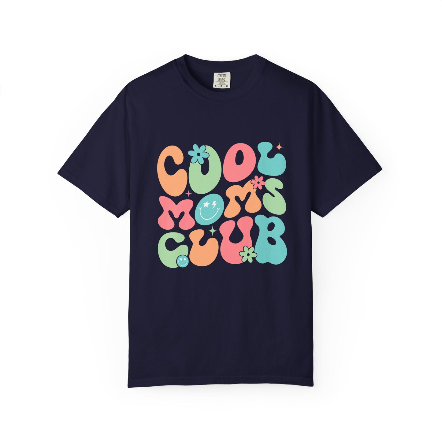Cool Mom Club T-Shirt — Retro Floral Graphic Tee for Moms