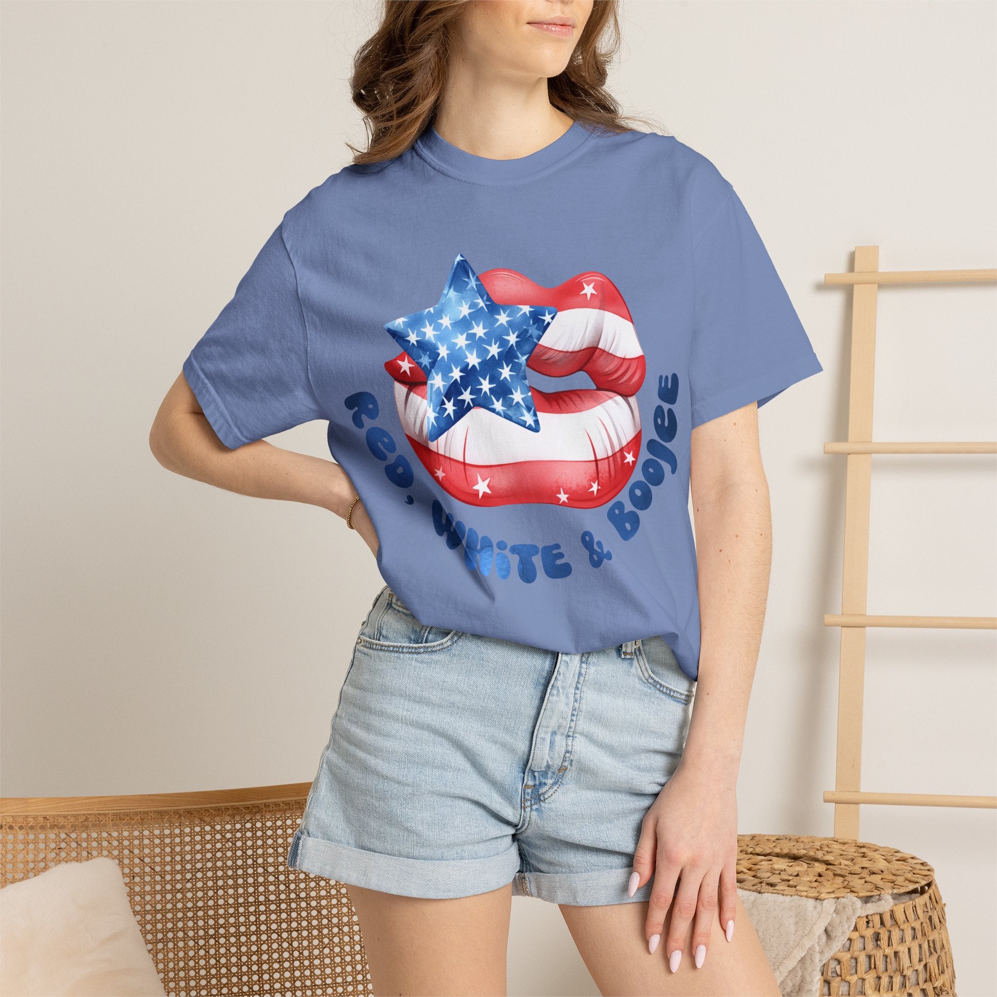 Patriotic "Red, White & Boogie" Graphic T-Shirt