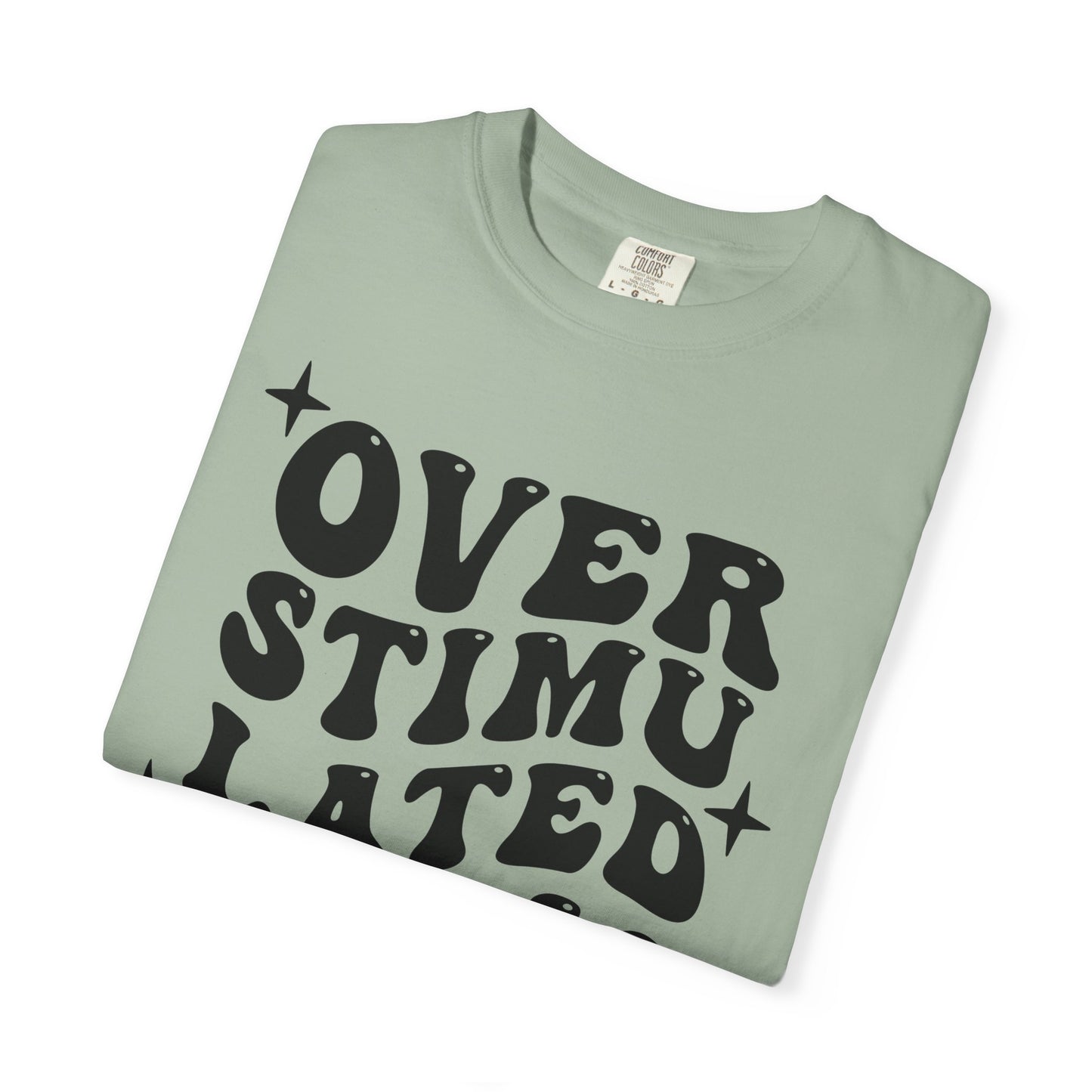 Overstimulated Moms Club T-Shirt — Retro Smile Graphic Tee for Busy Moms