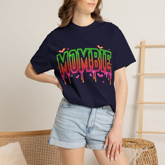 Mombie Halloween T-Shirt — Neon Drip Mom Zombie Graphic Tee