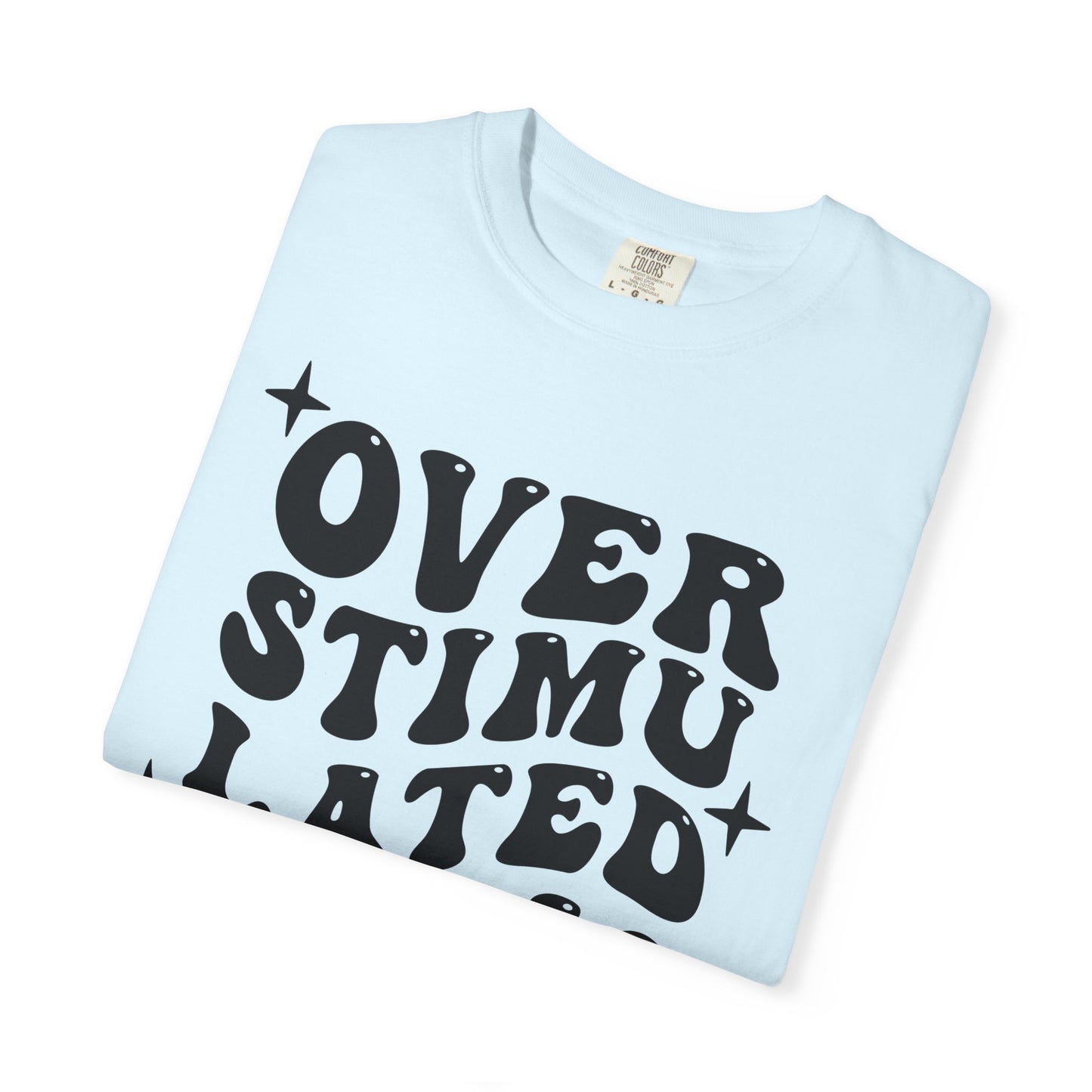 Overstimulated Moms Club T-Shirt — Retro Smile Graphic Tee for Busy Moms