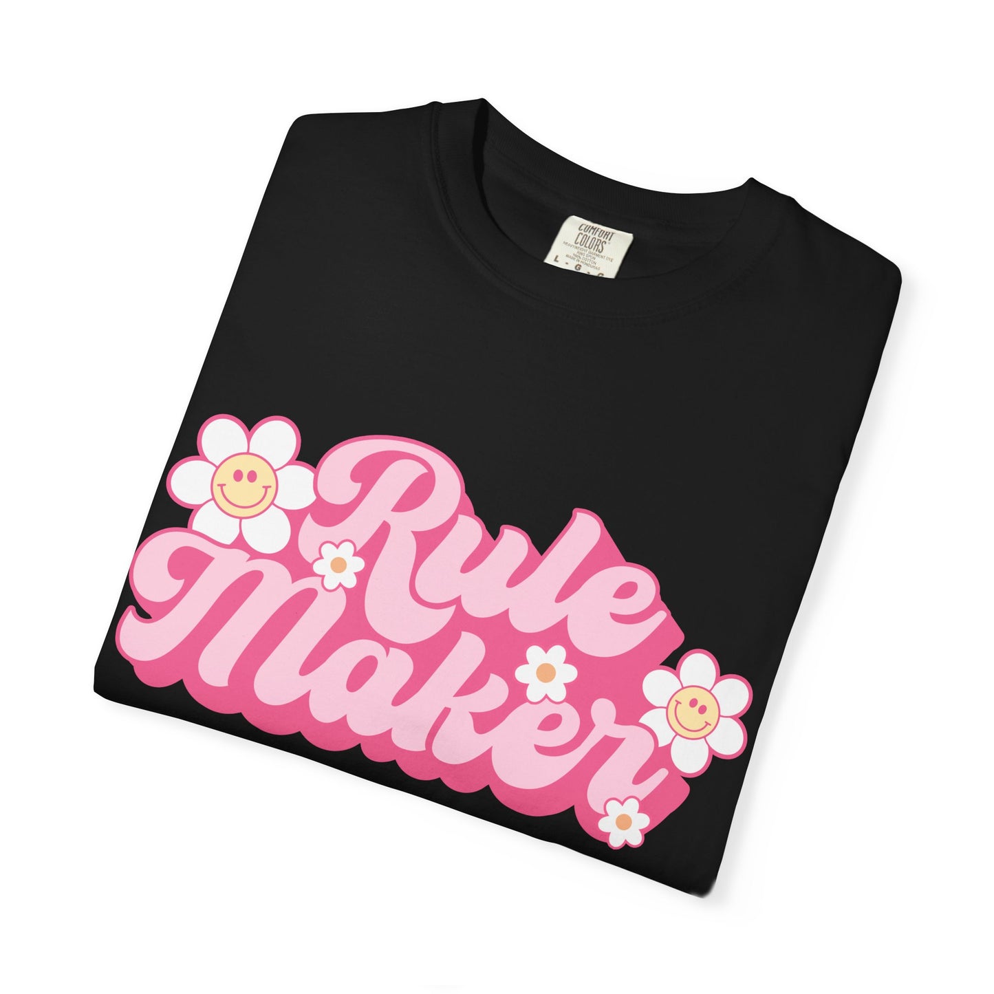 Rule Maker T-Shirt — Retro Floral Pink Graphic Tee
