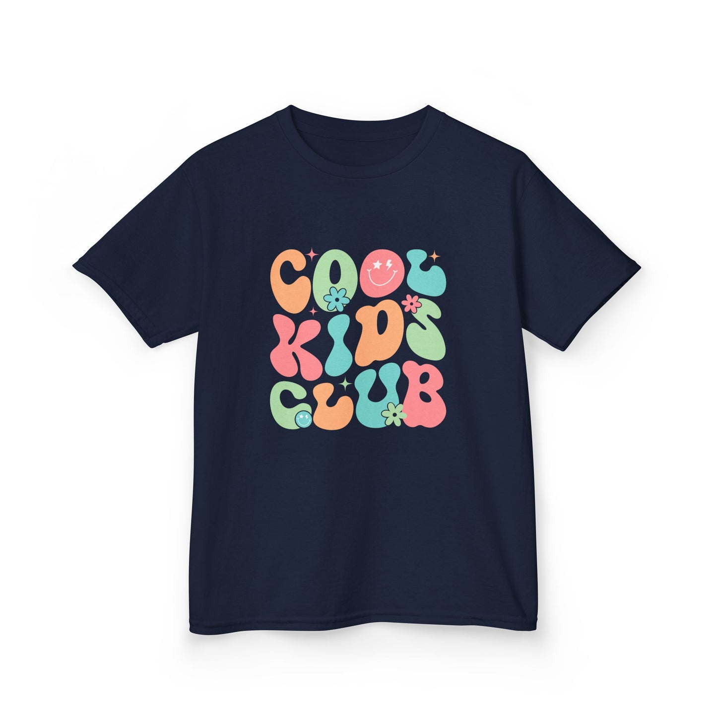 Kids Tee — "Cool Kid Club" Retro Bubble Letter Graphic