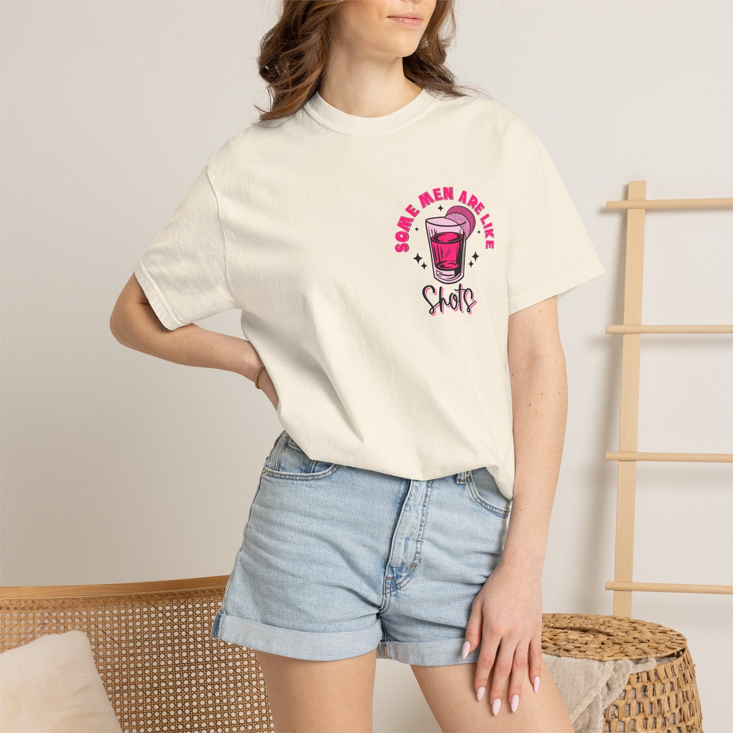 Men Are Like Shots T‑Shirt — "Some Go Down Better Than Others" Graphic Tee