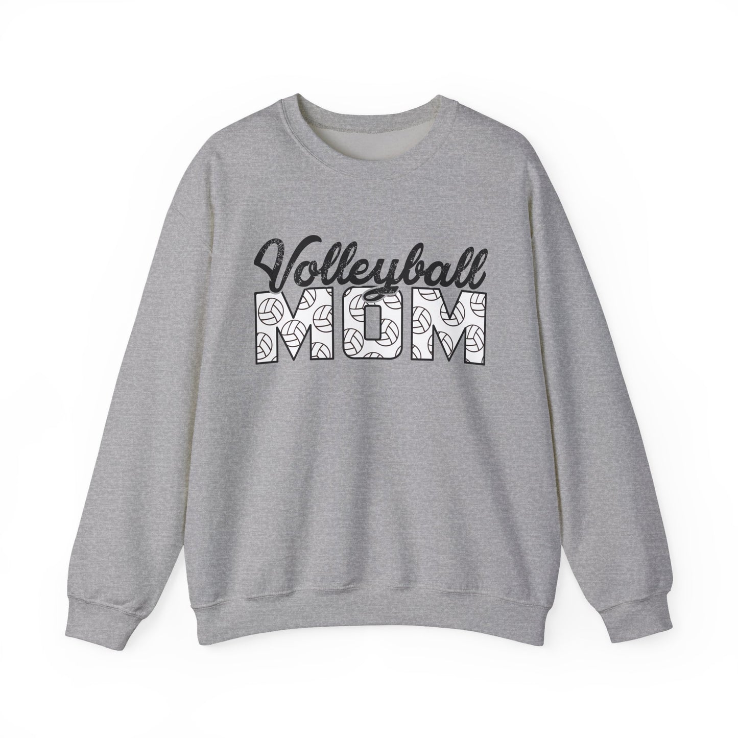 Volleyball Mom Crewneck Sweatshirt – Script & Pattern Sports Mom Pullover