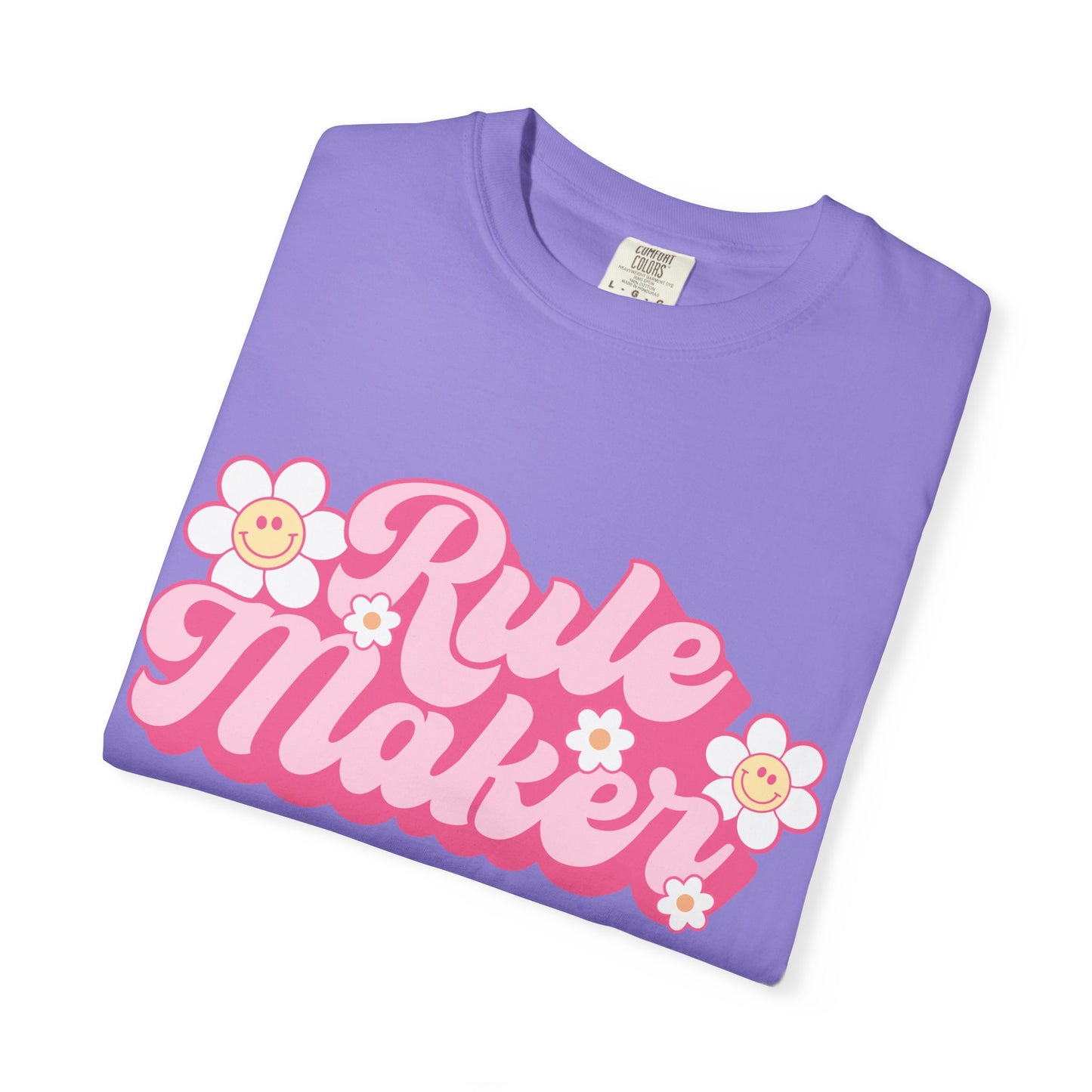 Rule Maker T-Shirt — Retro Floral Pink Graphic Tee