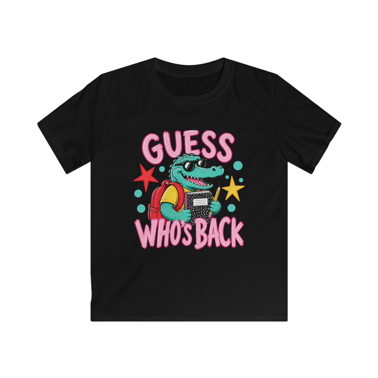 Kids Tee — "Guess Who's Back / Back Again" Crocodile School Return Shirt