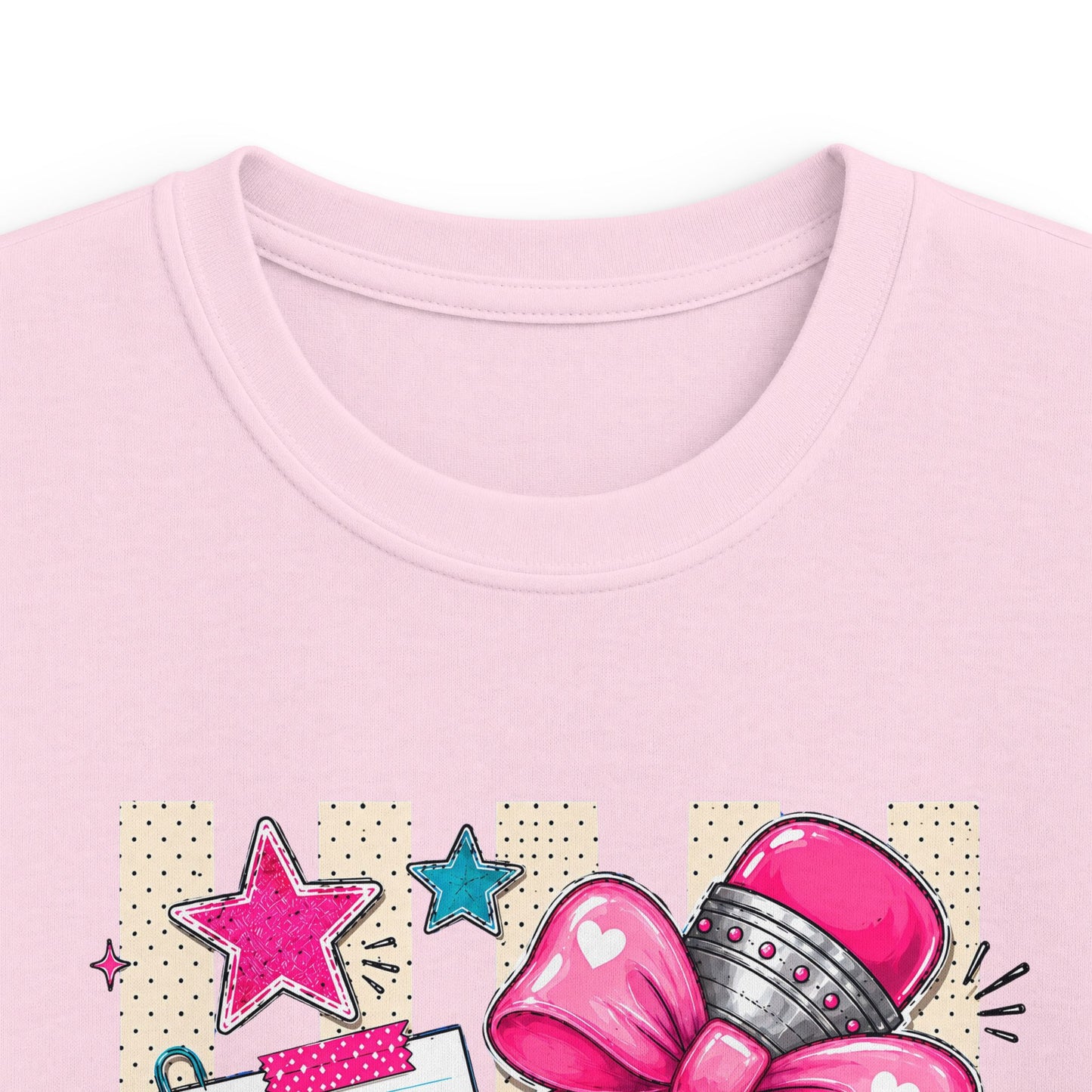 Fourth Grade Kids Tee — Cute Pink Bow & Pencil Back-to-School Shirt