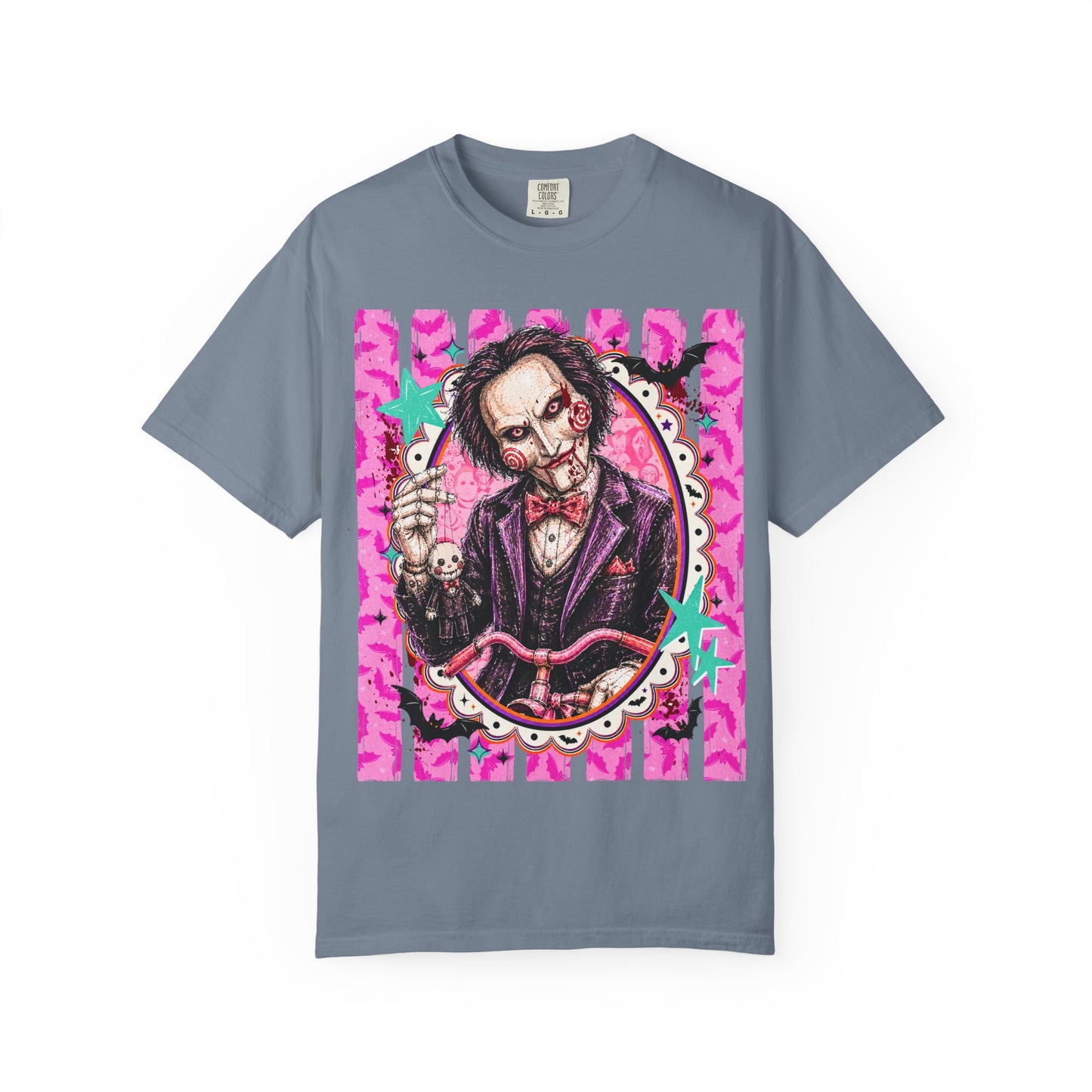 Horror Puppet Portrait T-Shirt — Creepy Ventriloquist Doll Art Tee