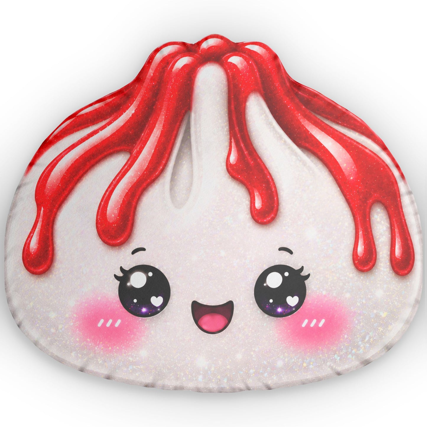 Kawaii Dumpling Shaped Pillow — Cute Food Plush with 'Happy Face'