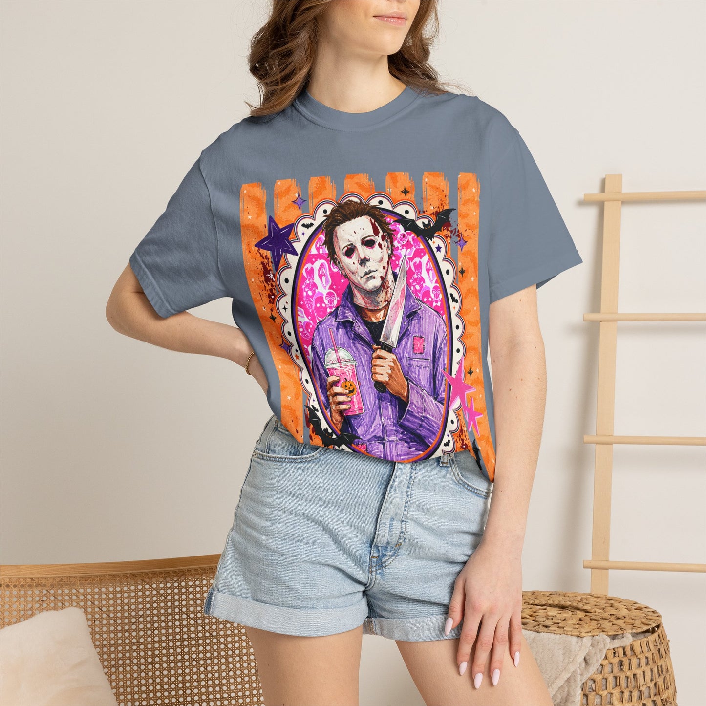 Horror Portrait T-Shirt — Retro Masked Killer Graphic Tee