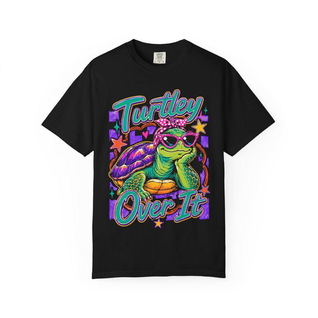 T-Shirt — "Turtley Over It" Retro Turtle Graphic Tee