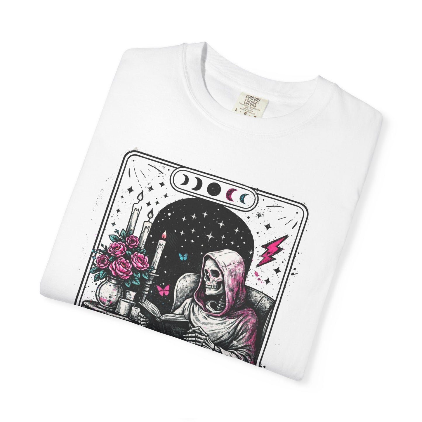 Introvert Tarot T-Shirt — Gothic Skeleton Card Graphic Tee