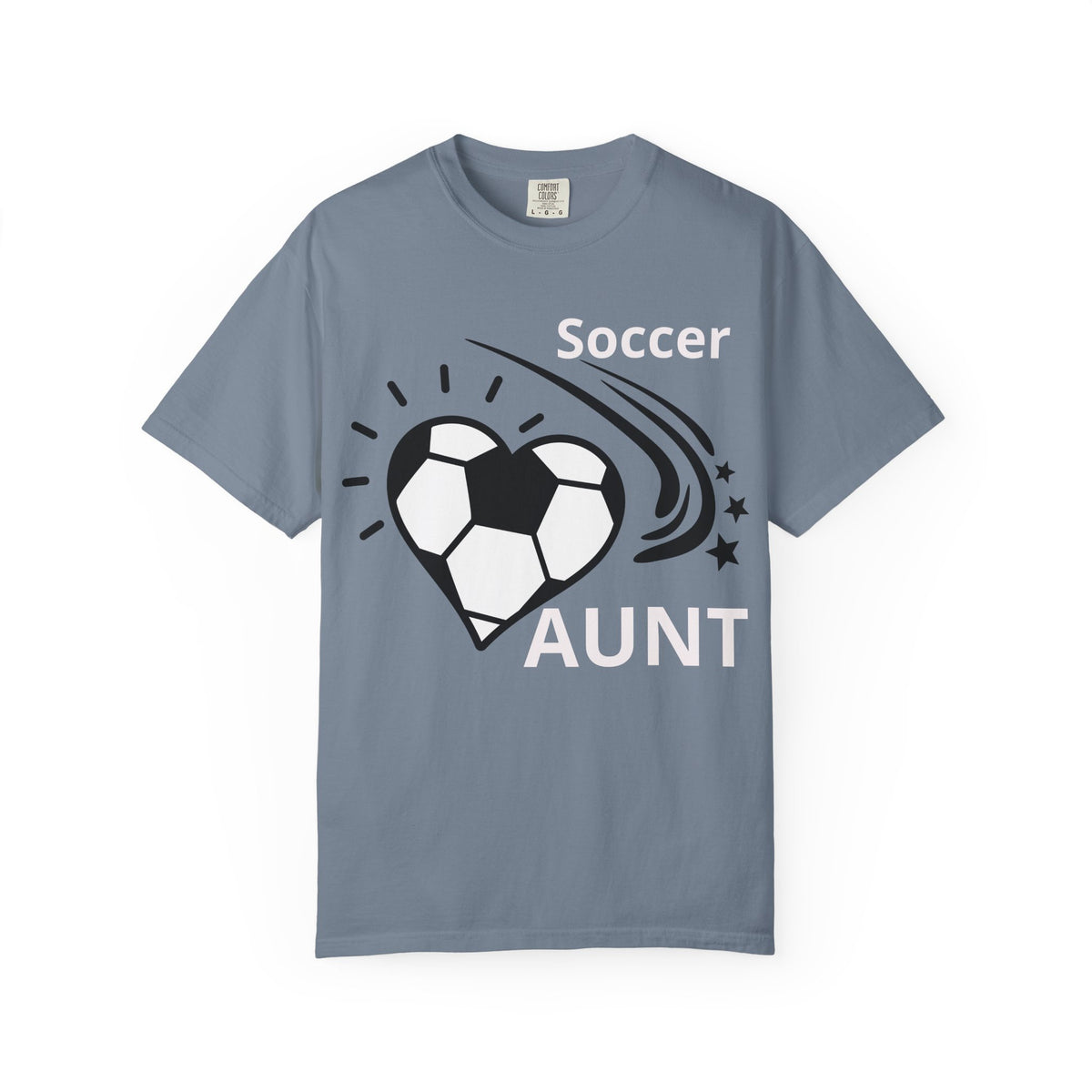 Soccer Aunt T-Shirt — Heart Soccer Graphic Tee for Proud Aunts