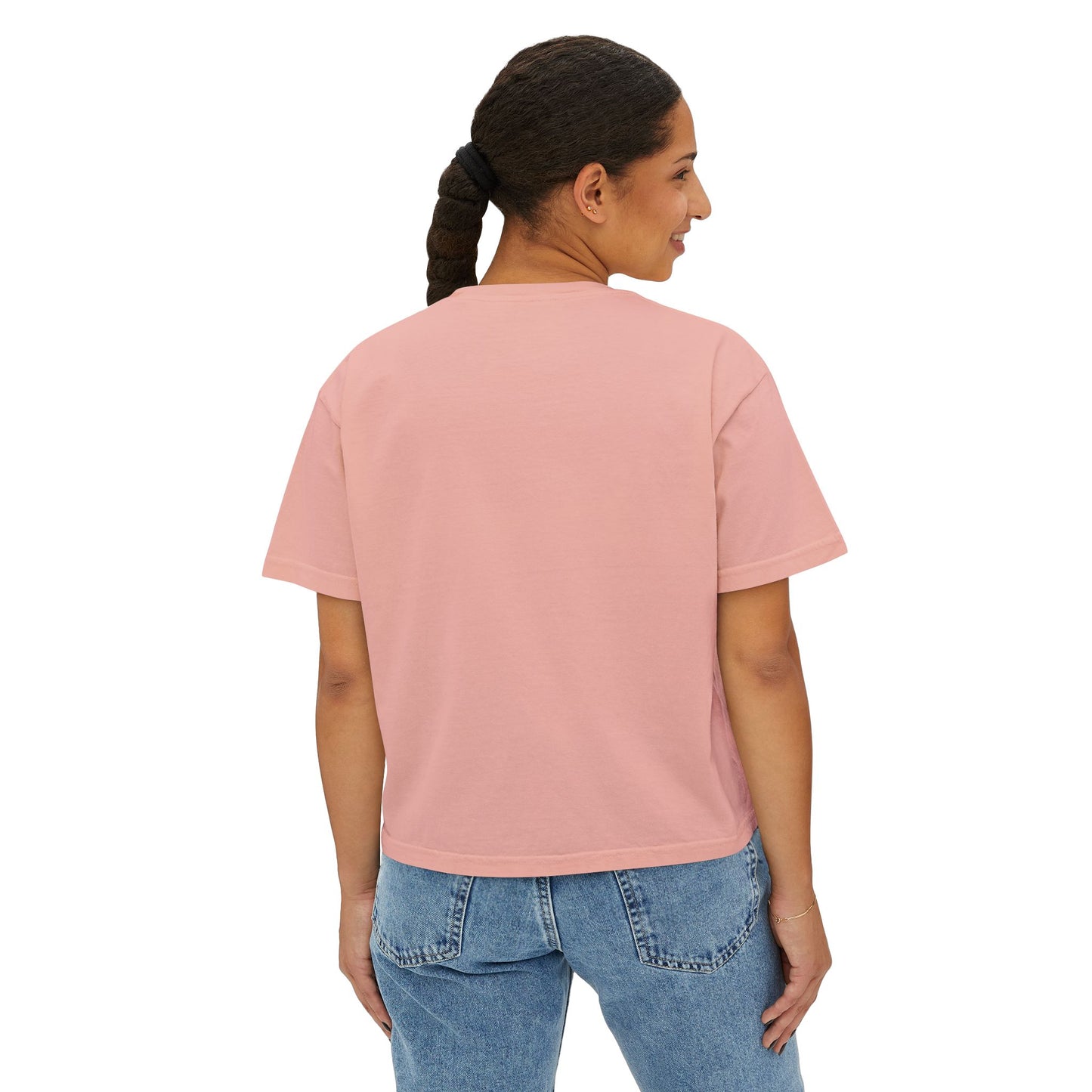 Dolly Collage Boxy Tee — Retro Cowgirl Pop Art Women’s T-Shirt