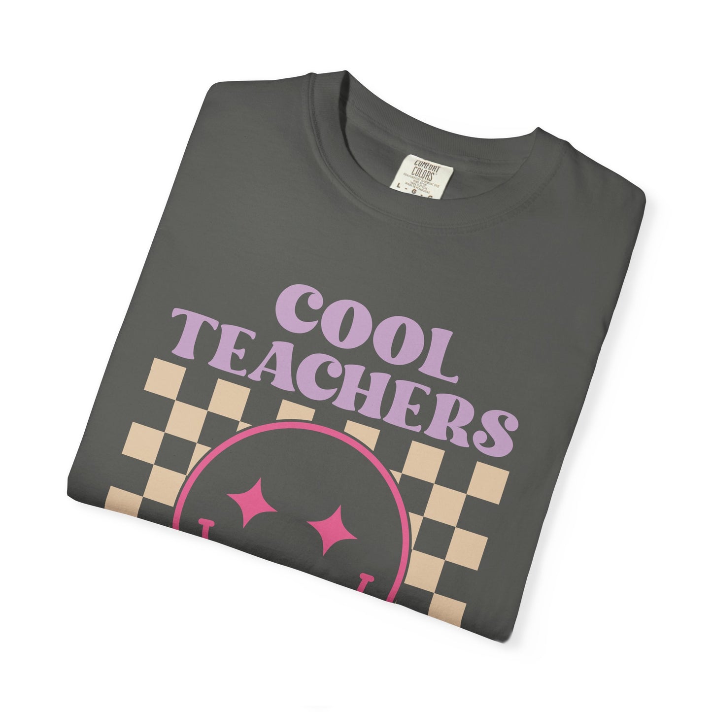 Cool Teachers Club T-Shirt — Retro Checkerboard Smiley Teacher Tee