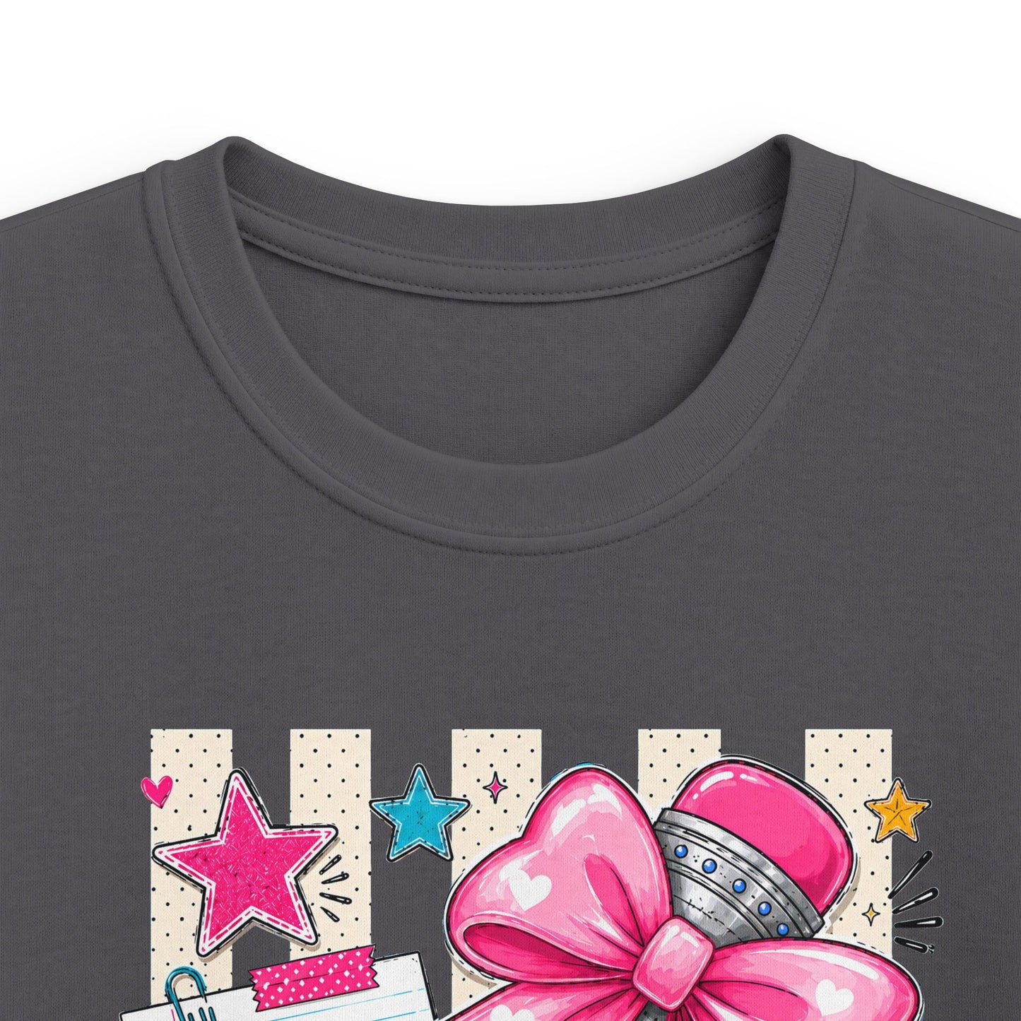 Kindergarten Kids T-Shirt — Cute Pink Bow Back-to-School Tee