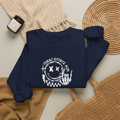Somebody's Feral Sports Mom Crewneck Sweatshirt