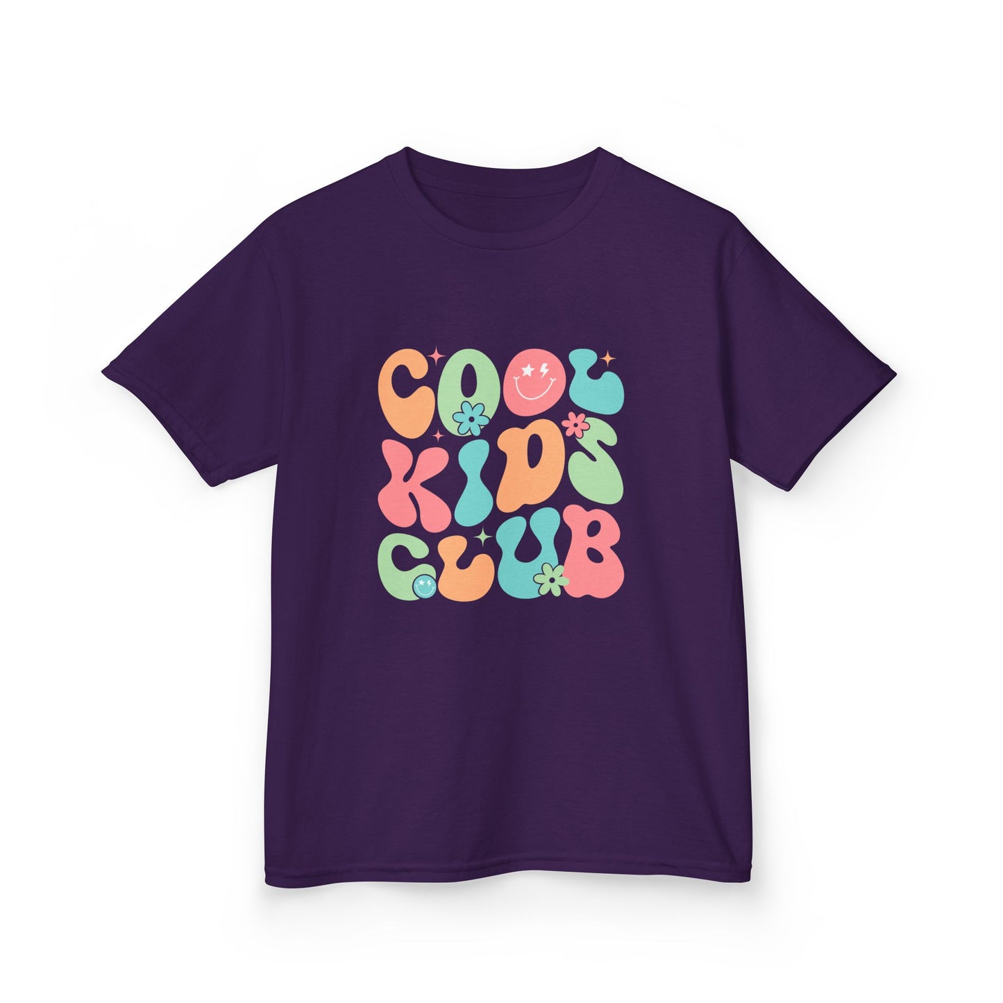 Kids Tee — "Cool Kid Club" Retro Bubble Letter Graphic