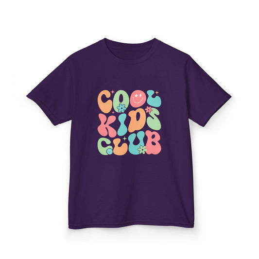 Kids Tee — "Cool Kid Club" Retro Bubble Letter Graphic