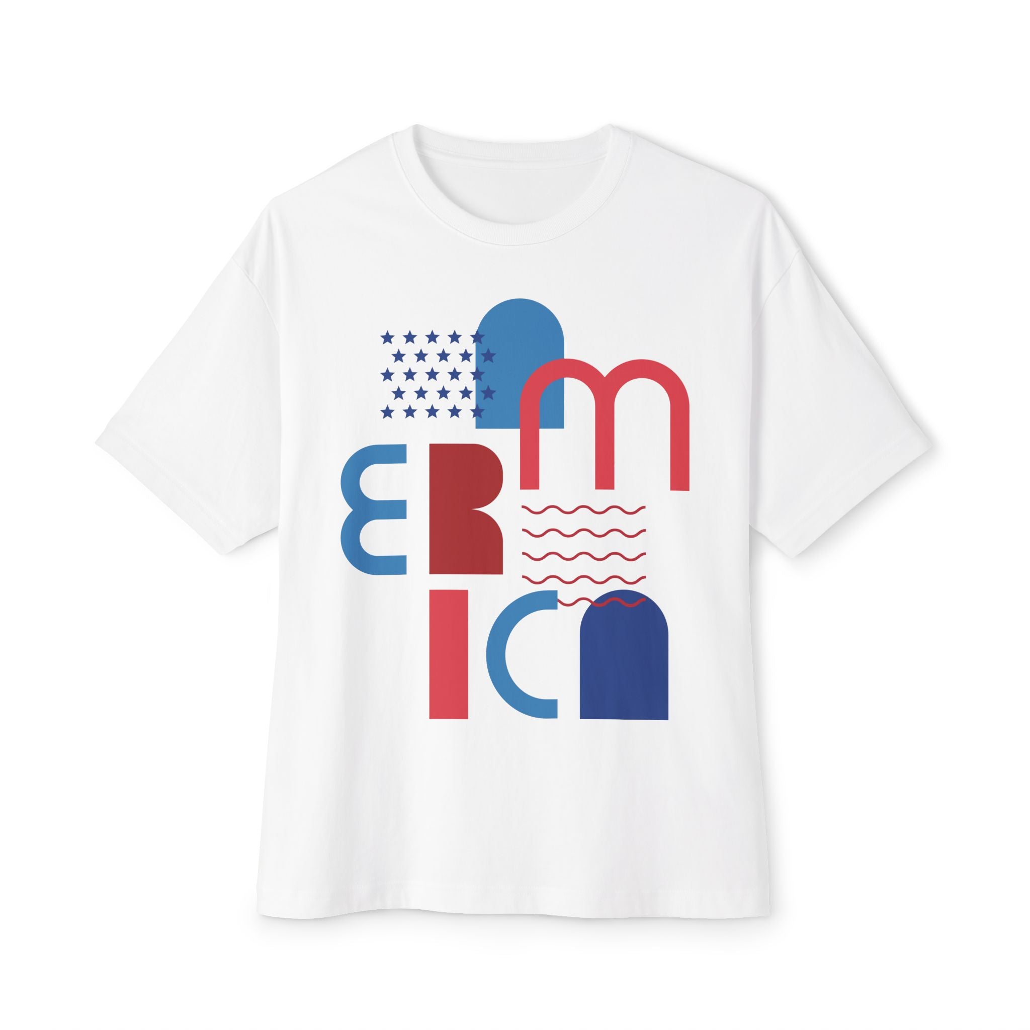 Puerto Rico Graphic Tee - Modern Red & Blue Typographic Design
