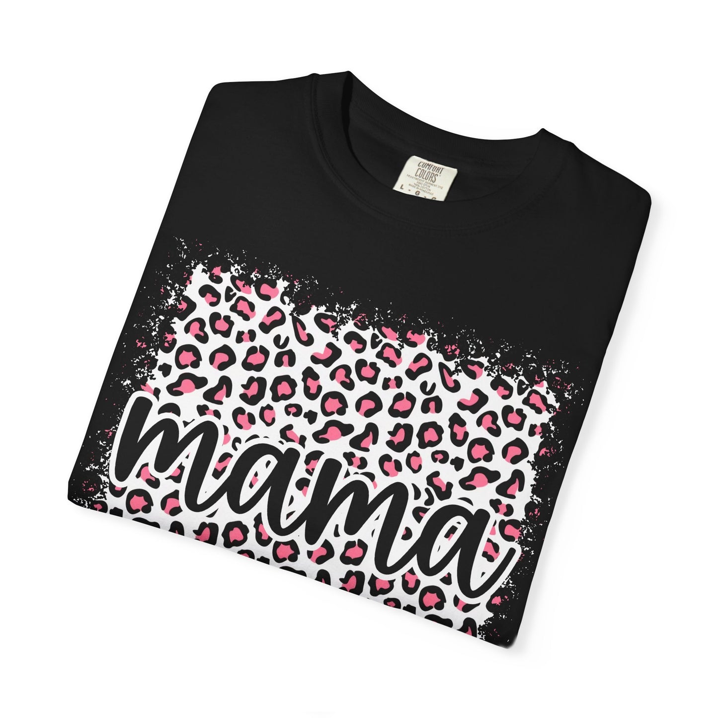 Mama Leopard Print T-Shirt – Floral Pink Cheetah Graphic Tee for Moms