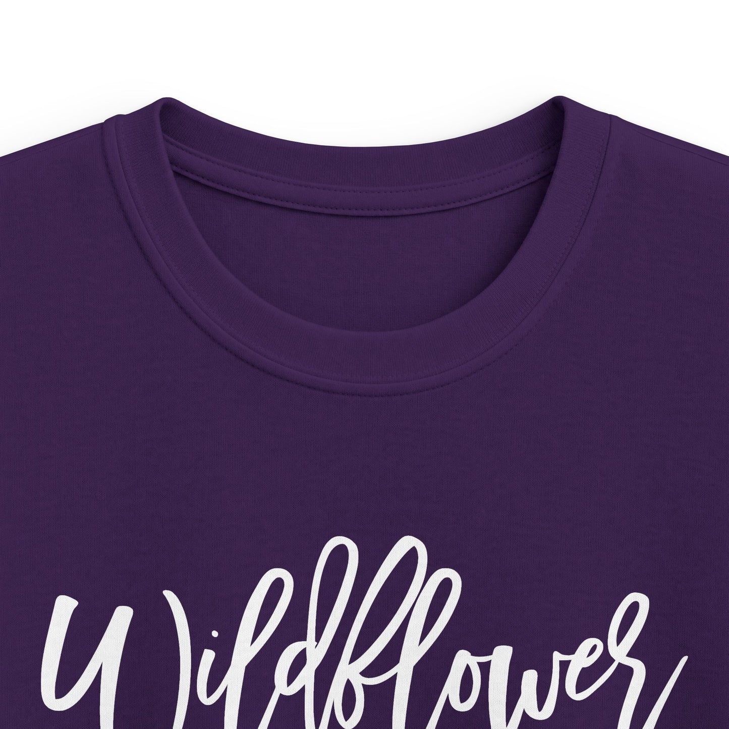 Kids Tee — "Wildflower" Script Graphic, Cute Floral Vibe for Young Girls