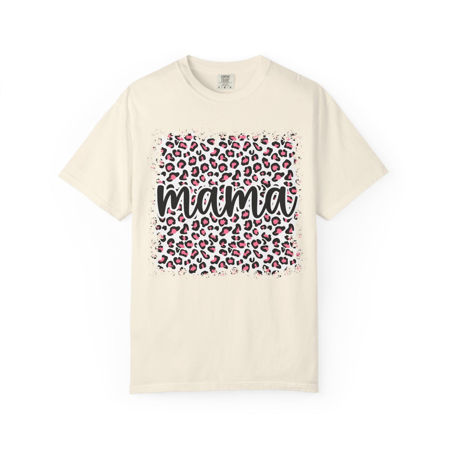 Mama Leopard Print T-Shirt – Floral Pink Cheetah Graphic Tee for Moms