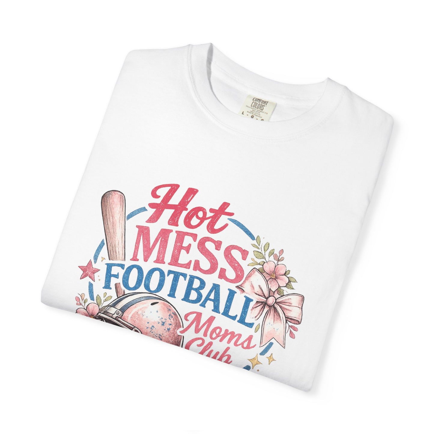 Hot Mess Football Moms Club T-Shirt