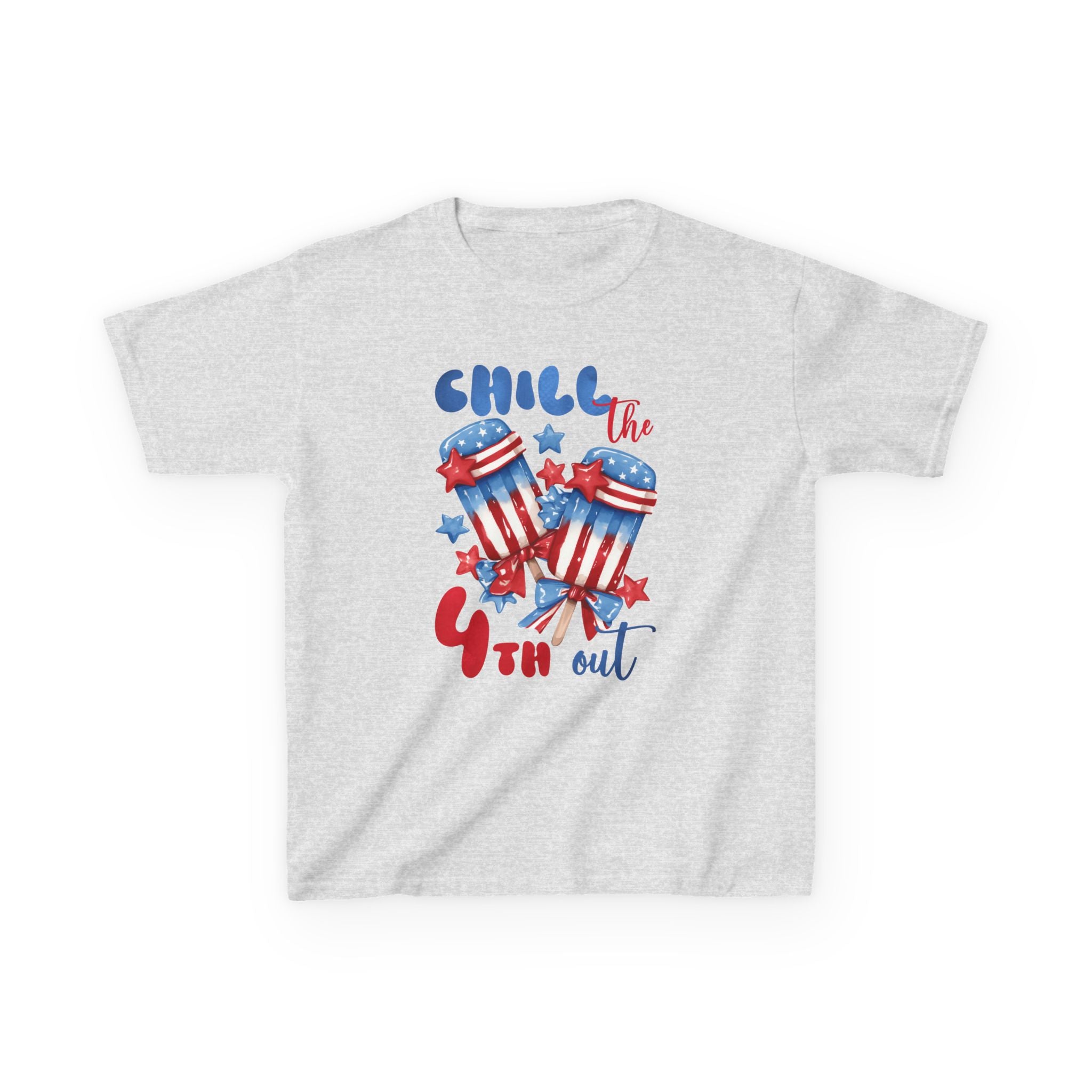 Kids Tee — "Chill the 4th Out" Patriotic Firecracker Fourth of July Shirt