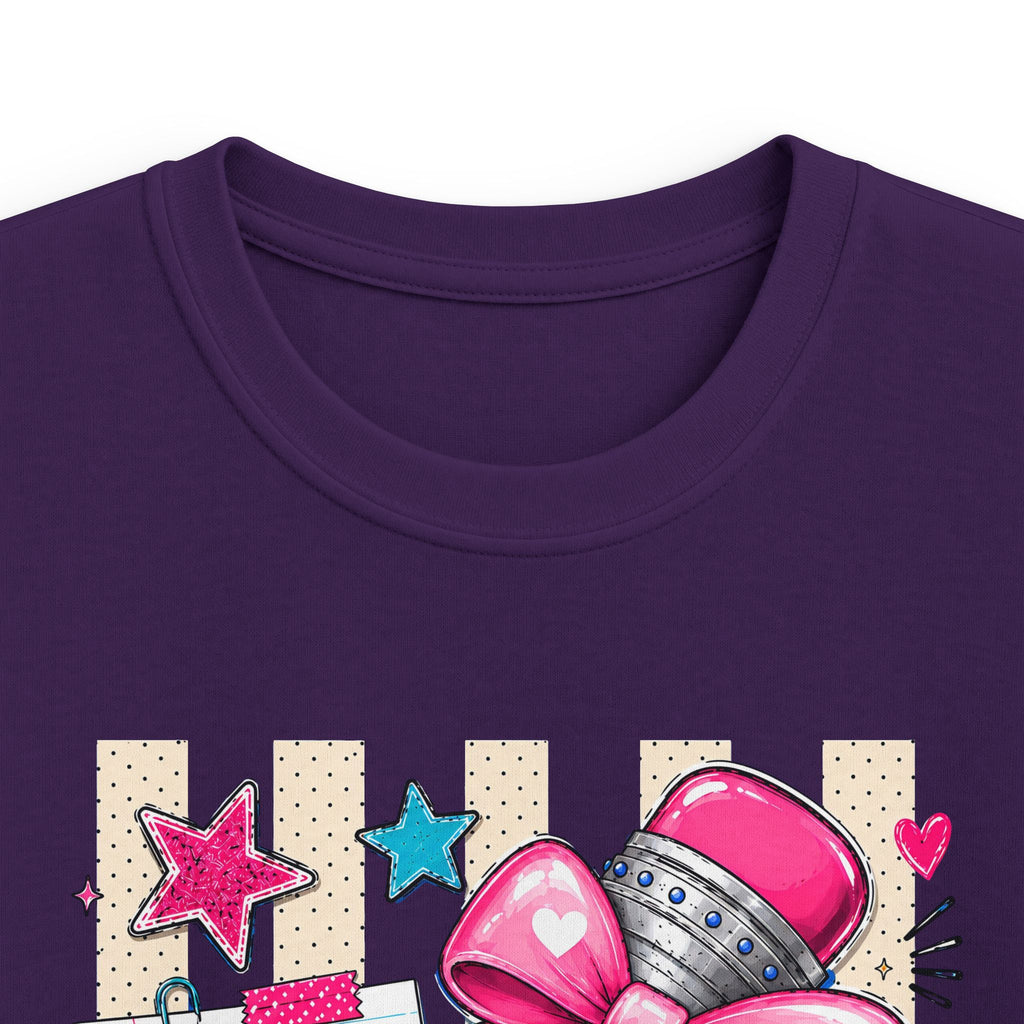 Pre-K Kids T-Shirt — Cute Pink Microphone & Pencil Back-to-School Tee
