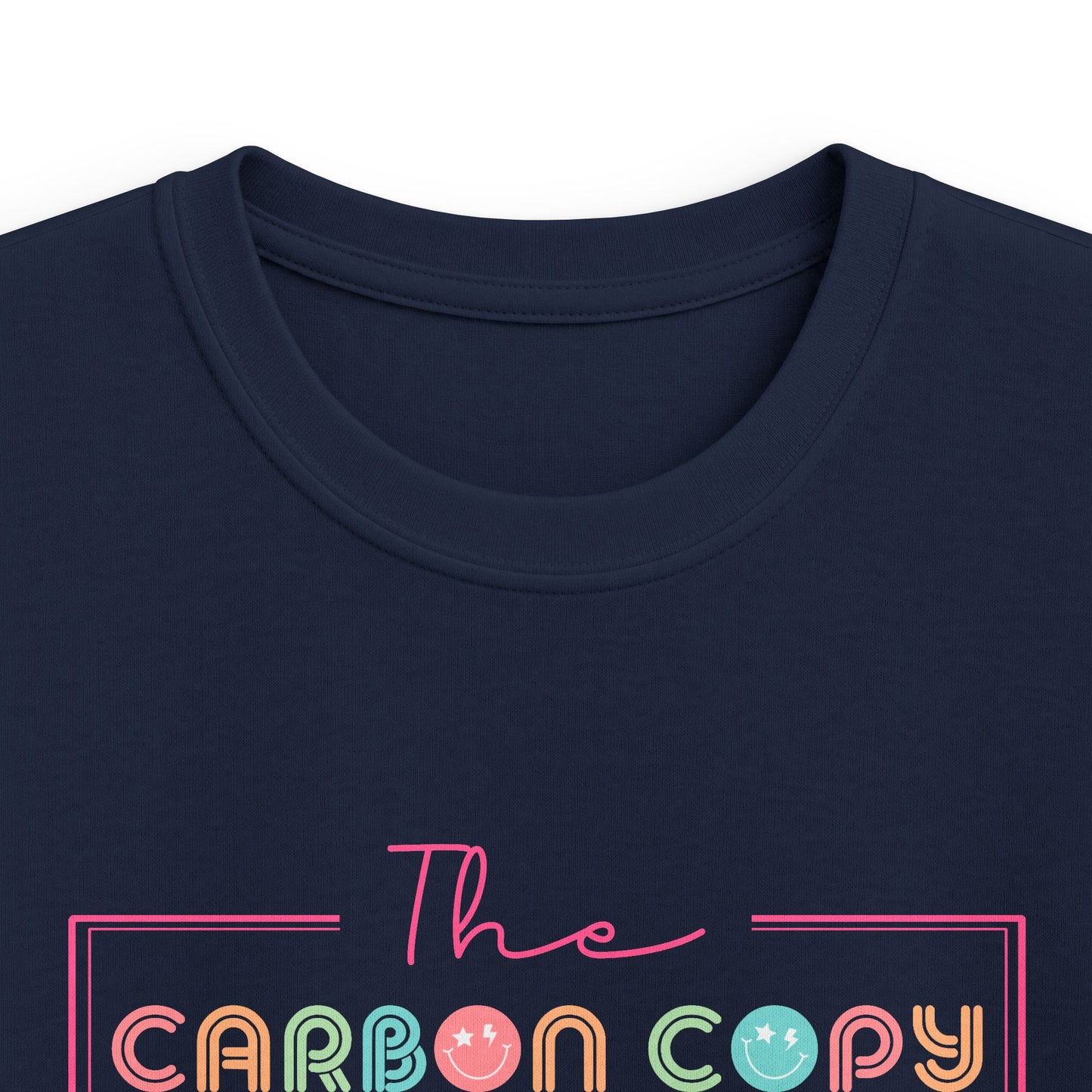 Kids Tee — "The Carbon Copy" Pastel Retro Logo