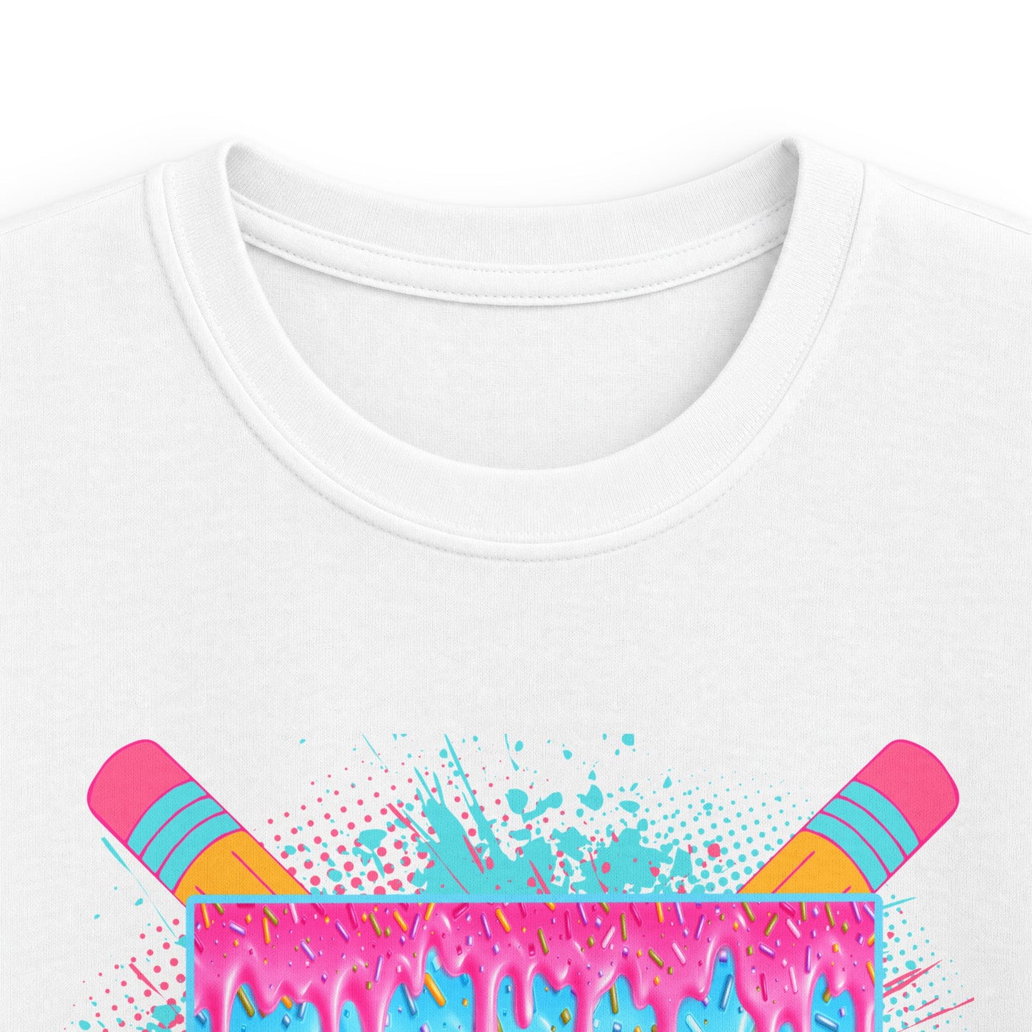Second Grade Drip Kids T‑Shirt — Colorful Pencil Back‑to‑School Tee