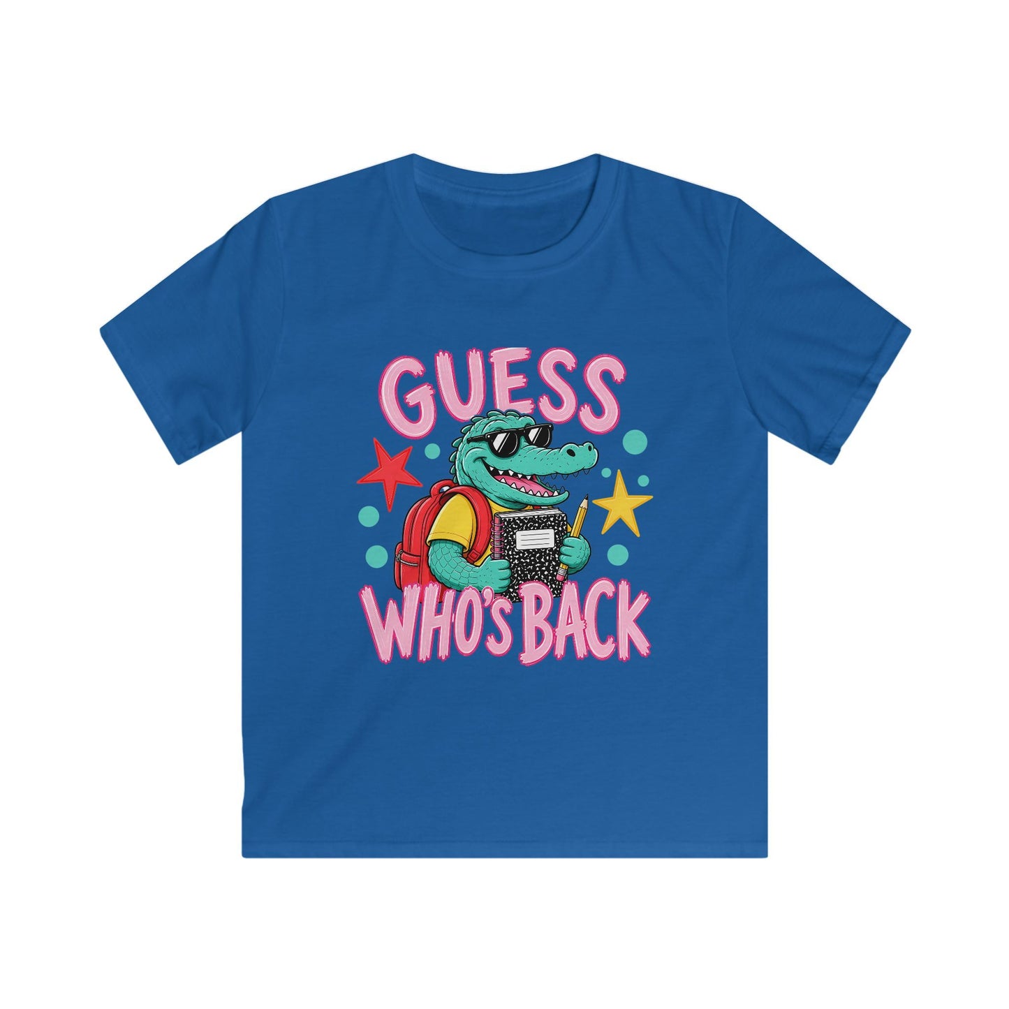 Kids Tee — "Guess Who's Back / Back Again" Crocodile School Return Shirt