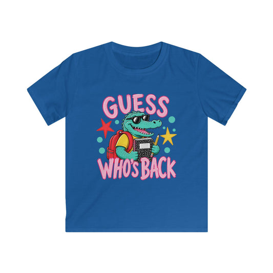 Kids Tee — "Guess Who's Back / Back Again" Crocodile School Return Shirt