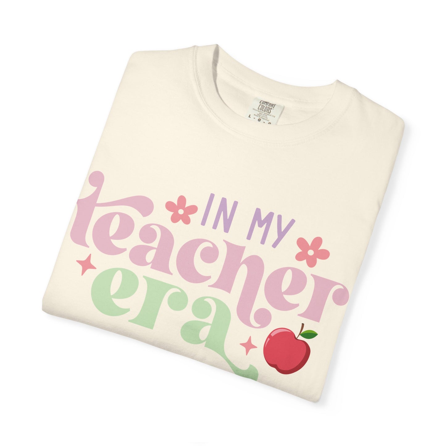 In My Teacher Era T-Shirt — Retro Floral Apple Teacher Tee