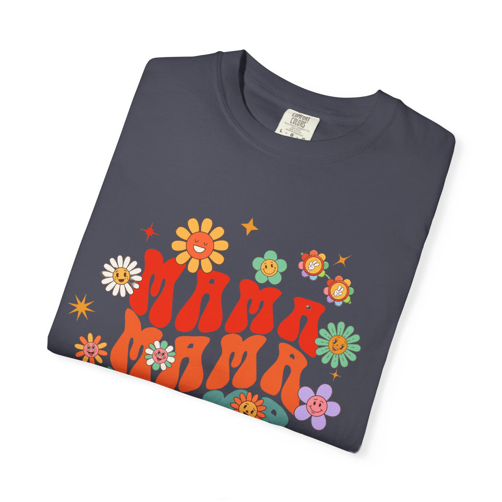 Mama Vibes Floral Retro T-Shirt — Vintage 70s Style Mother’s Day Tee