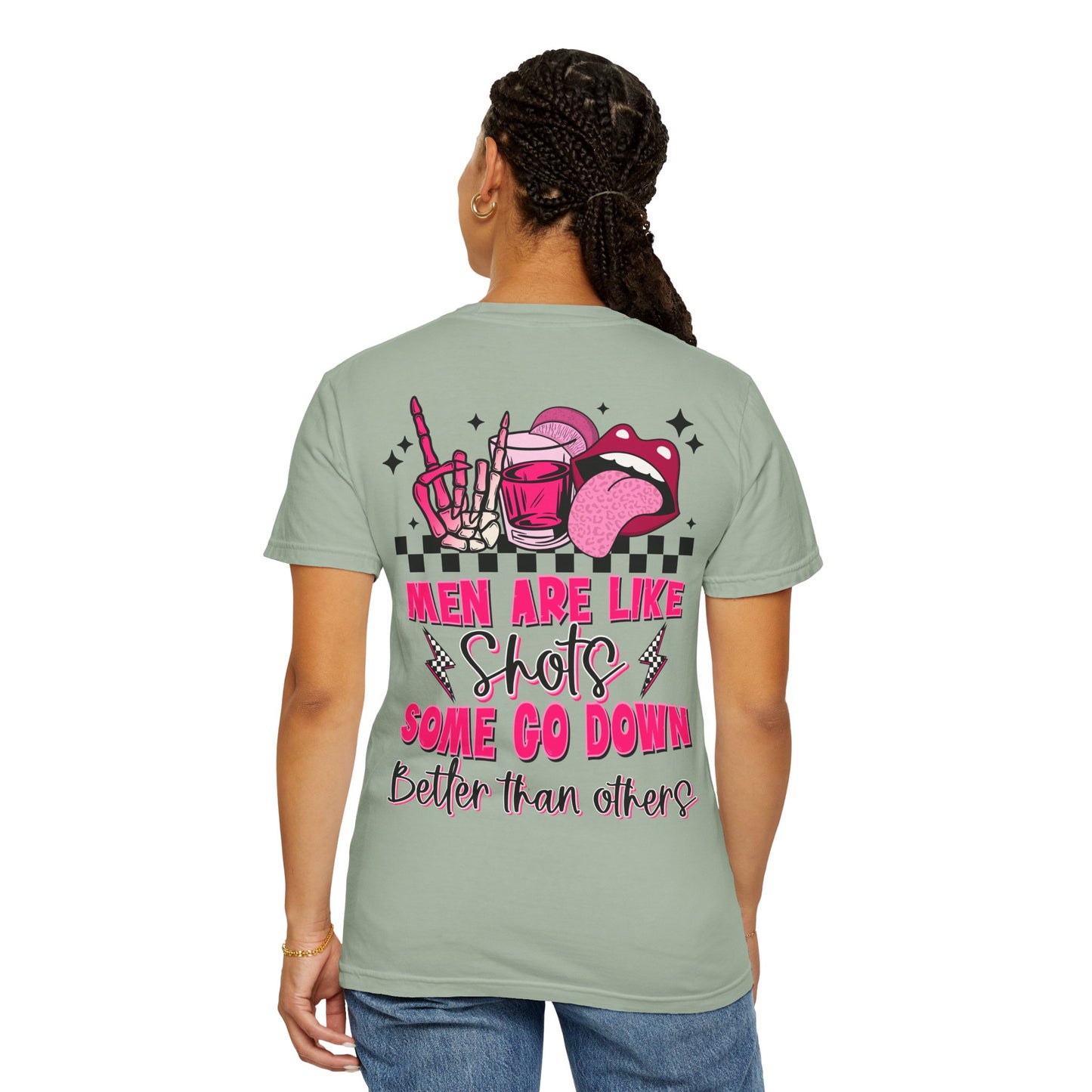 Men Are Like Shots T‑Shirt — "Some Go Down Better Than Others" Graphic Tee