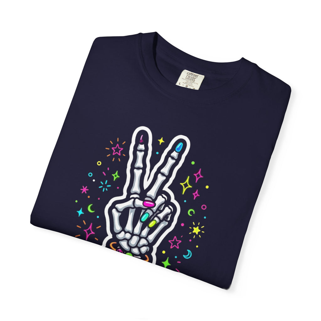 Skeleton Peace Sign T-Shirt — "I’m Not Perfect But At Least I’m Not Fake Like You" Graphic Tee