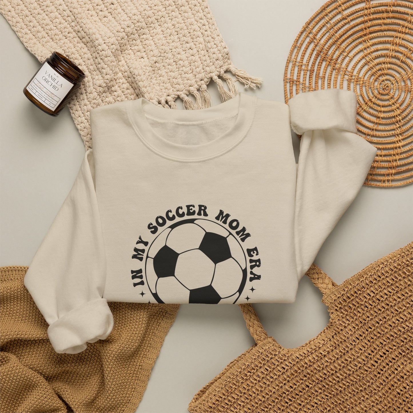 Soccer Mom Era Crewneck Sweatshirt — Retro Soccer Graphic