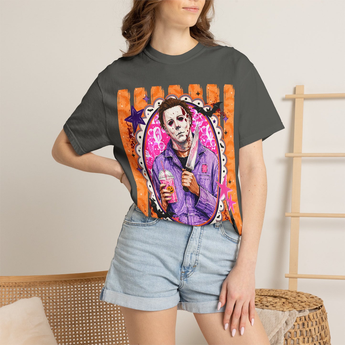 Horror Portrait T-Shirt — Retro Masked Killer Graphic Tee
