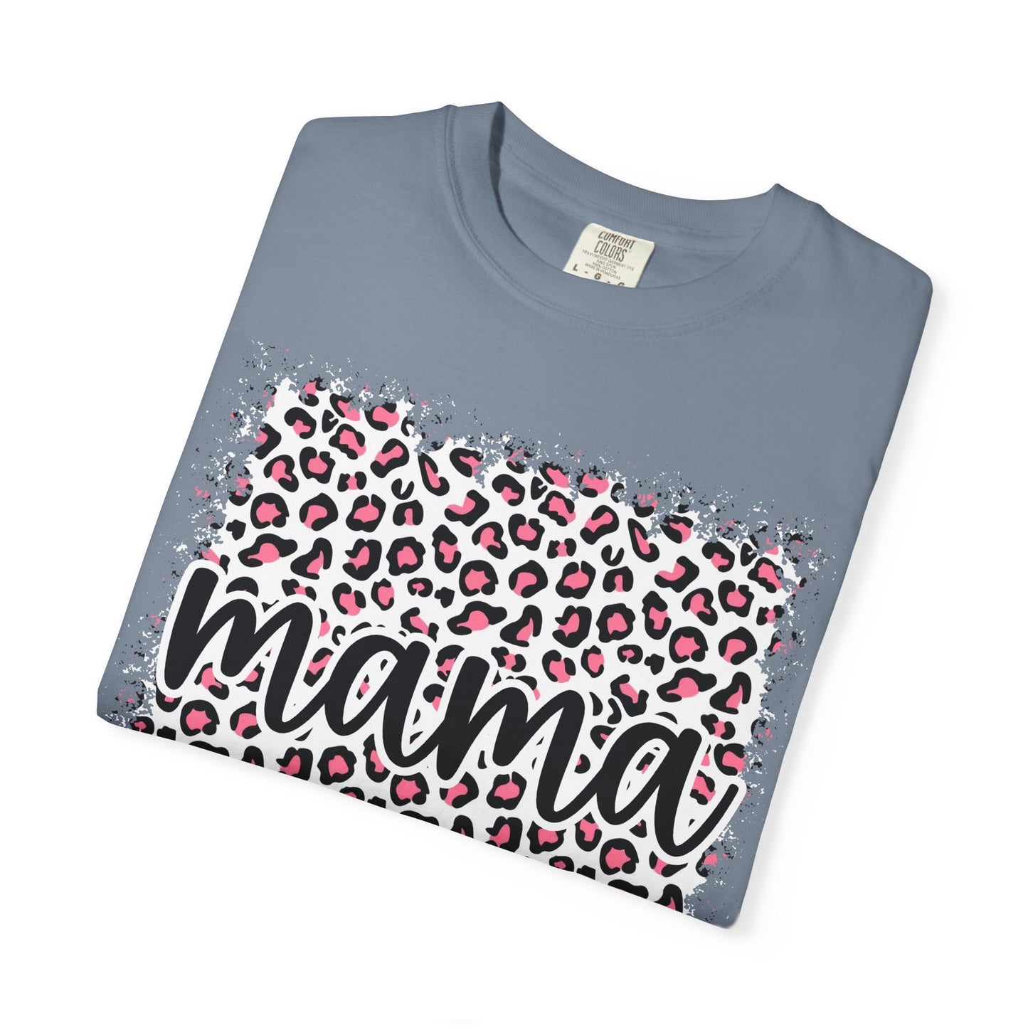 Mama Leopard Print T-Shirt – Floral Pink Cheetah Graphic Tee for Moms
