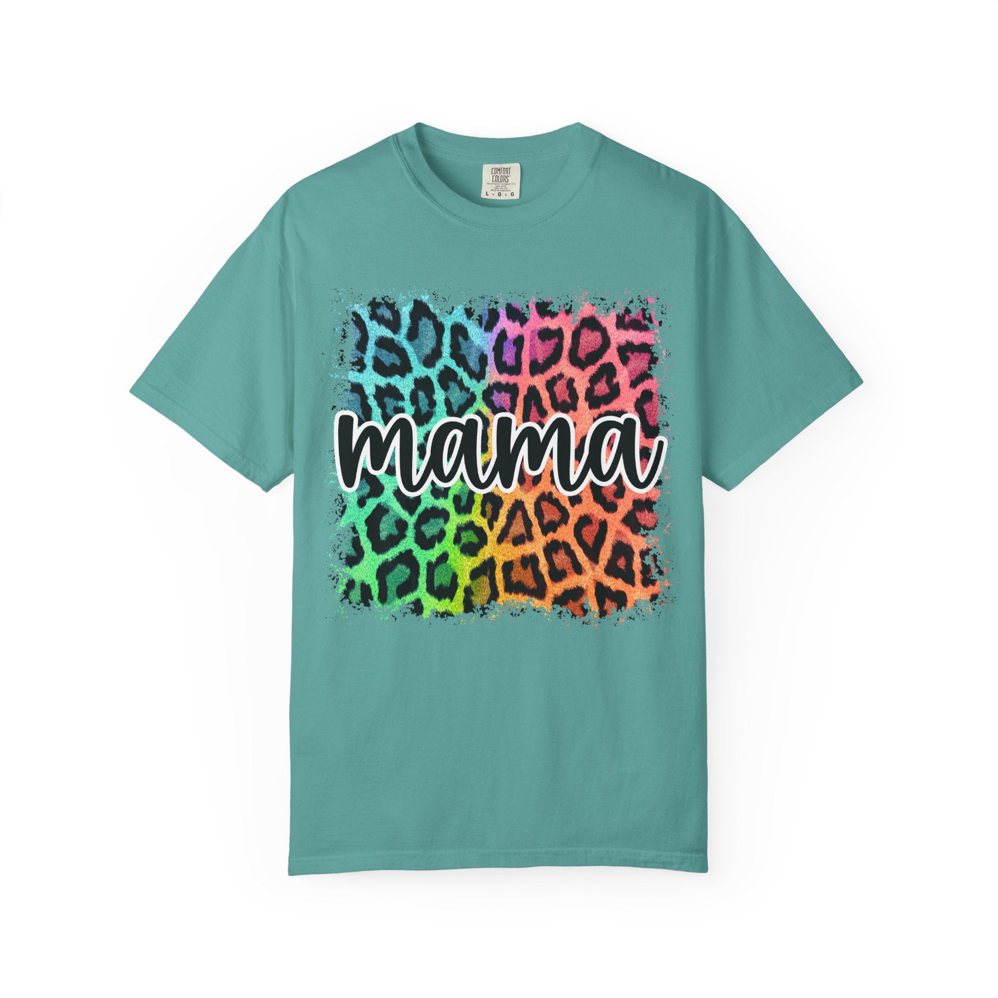 Mama Rainbow Leopard Graphic Tee