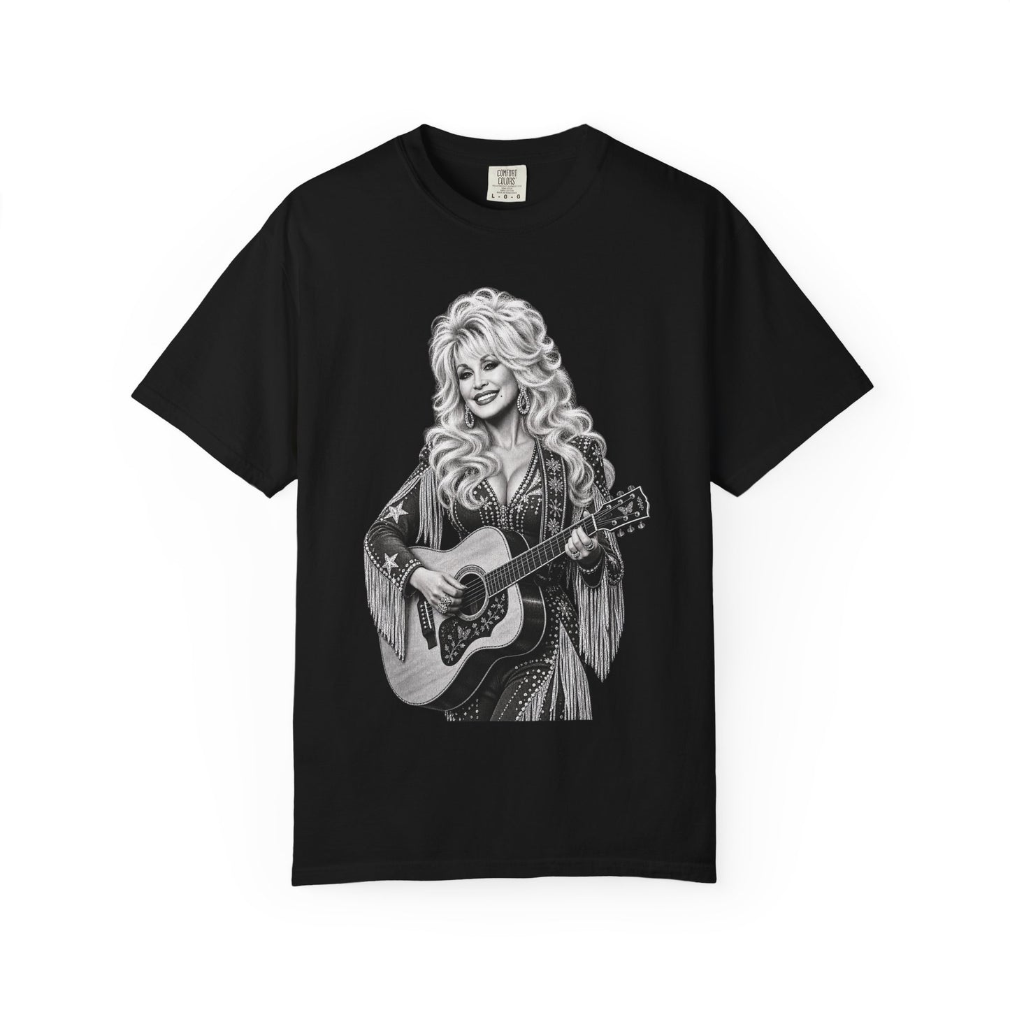 Country Singer Portrait T-Shirt - Acoustic Guitar Graphic Tee